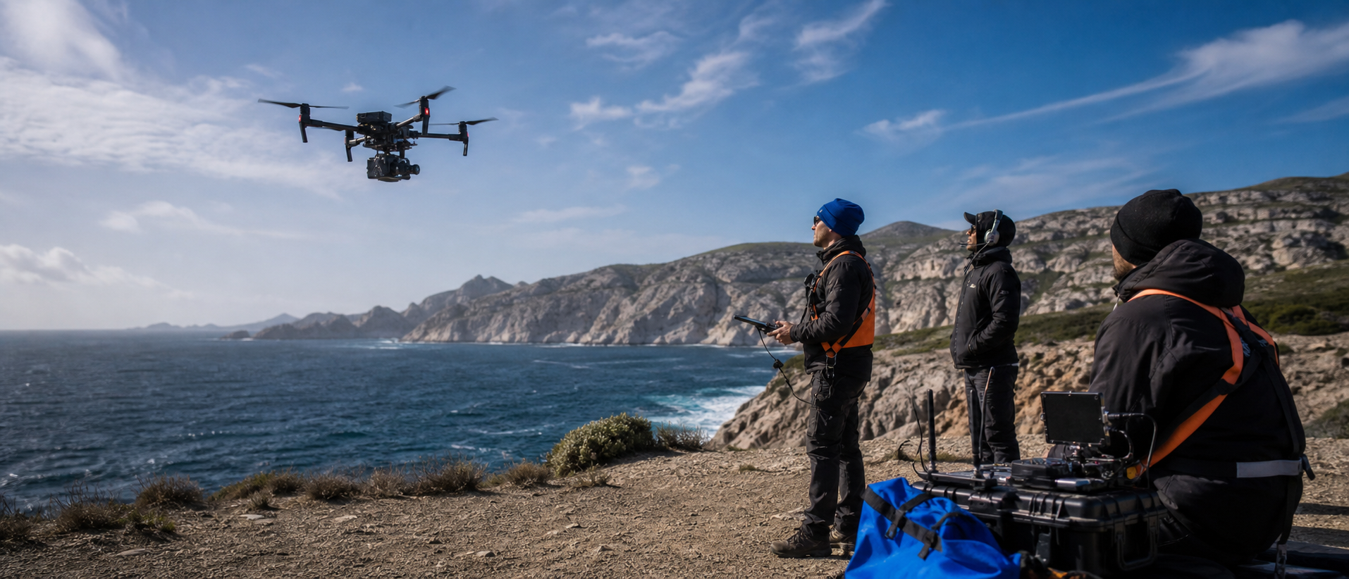 Vue aérienne de drone sur un lieu de réception